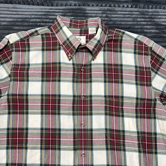 Viyella Cotton Wool Long Sleeve Plaid Shirt - Picture 4 of 6